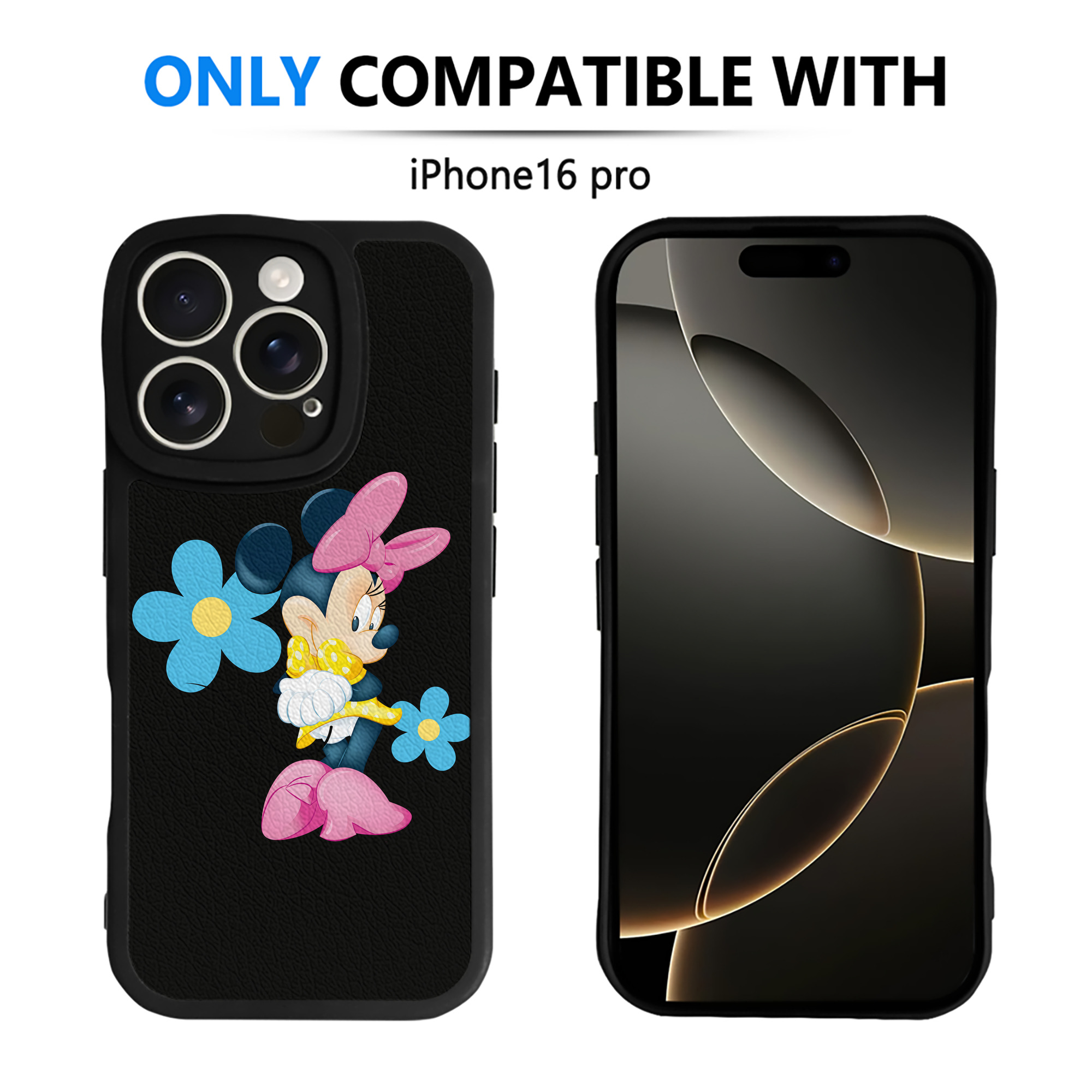 （画像用） ミッキーマウス Mickey Mouse 【iPhone 16シリーズ対応】シリコンスマホケース（レザー調） 材質：シリコン